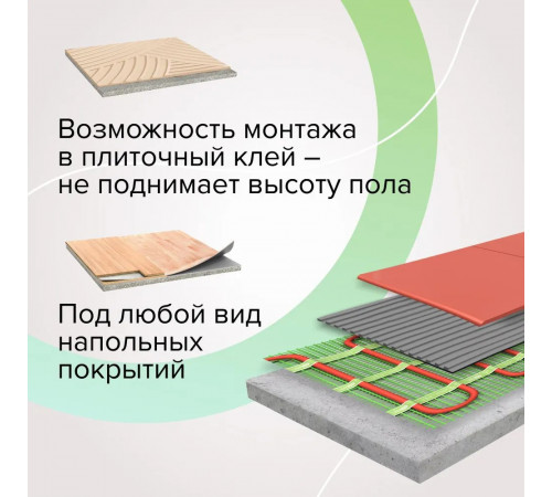Нагревательный мат для теплого пола CALEO SUPERMAT 130 Вт/м2, 0,7 м2 Нагревательный мат для теплого пола CALEO SUPERMAT 130 Вт/м2, 0,7 м2
