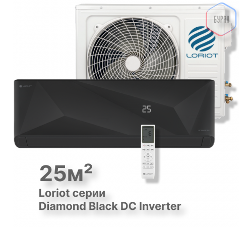 Инверторная сплит-система Loriot Diamond Black DC Inverter LAC-09MDI Инверторная сплит-система Loriot Diamond Black DC Inverter LAC-09MDI
