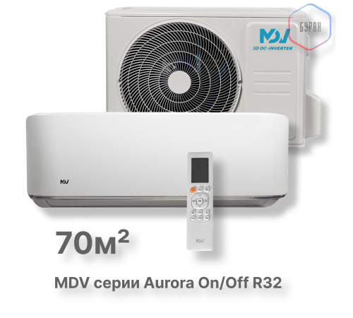 On/Off cплит-система MDV серия Aurora R32 MDSA-24HRN8 / MDOA-24HN8 On/Off cплит-система MDV серия Aurora R32 MDSA-24HRN8 / MDOA-24HN8