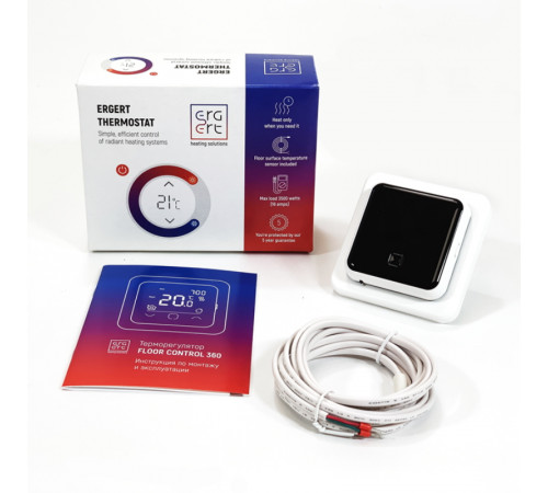 Терморегулятор Ergert Floor Control 360 black Терморегулятор Ergert Floor Control 360 black