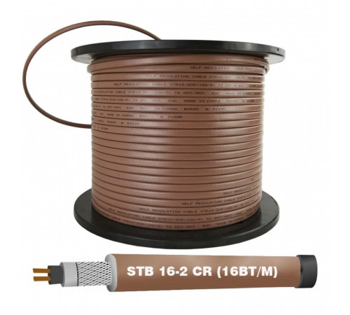 STB 16-2 CR (16 Вт/м) Саморегулирующийся нагревательный кабель, пог.м. STB 16-2 CR (16 Вт/м) Саморегулирующийся нагревательный кабель, пог.м.