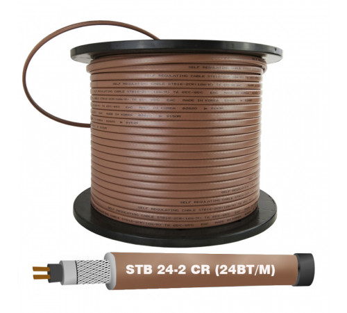 STB 24-2 CR (24 Вт/м) Саморегулирующийся нагревательный кабель, пог.м. STB 24-2 CR (24 Вт/м) Саморегулирующийся нагревательный кабель, пог.м.