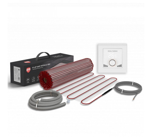 Мат нагревательный Royal Thermo Flat Mat RTFM 2-150-0,5 с терморегулятором RTI-16 Мат нагревательный Royal Thermo Flat Mat RTFM 2-150-0,5 с терморегулятором RTI-16